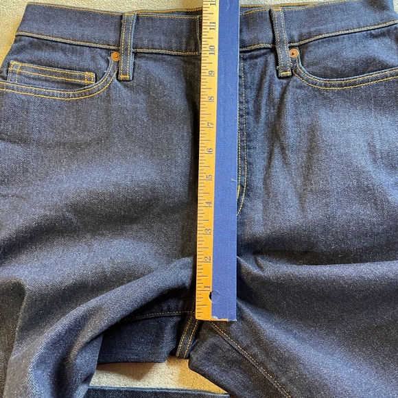 Lands End Women High Rise Wide Leg Trouser Jean Dark Indigo Blue Size 10 Stretch - Picture 11 of 16